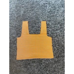 Mustard Checkered Tank Crop Top